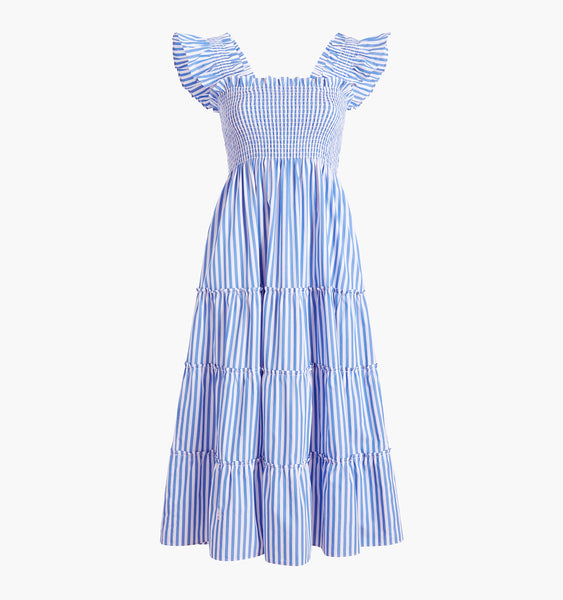 The Ellie Nap Dress in Blueberry Stripe Blueberry Stripe / L