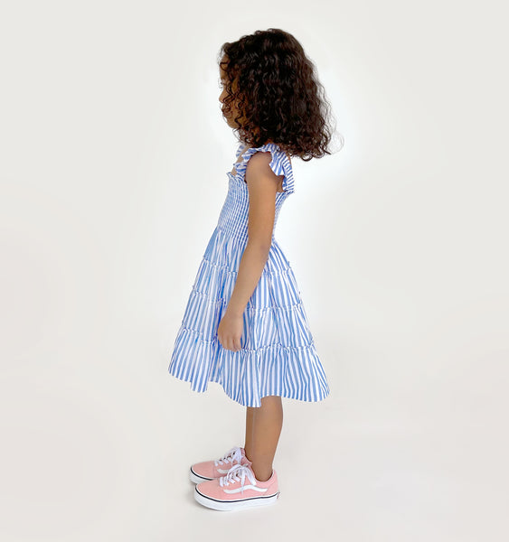 The Ellie Nap Dress in Blueberry Stripe Blueberry Stripe / L