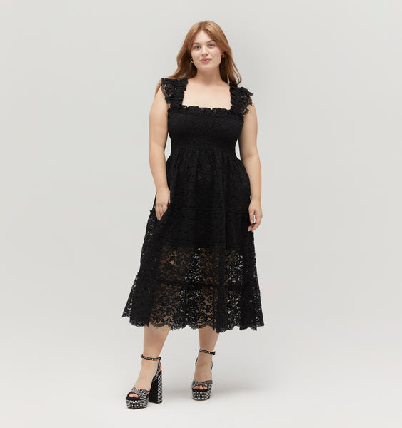 styling a sheer black lace dress (plus asking when the holidays