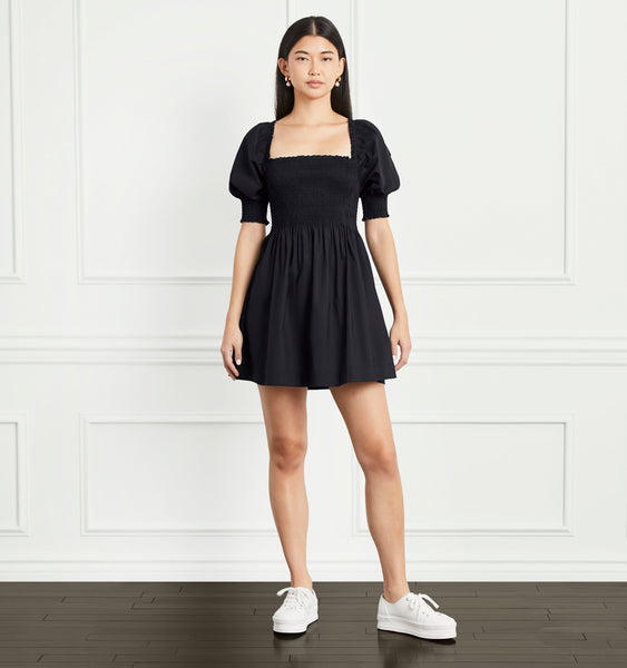 The Athena Nap Dress - Black Cotton – Hill House Home