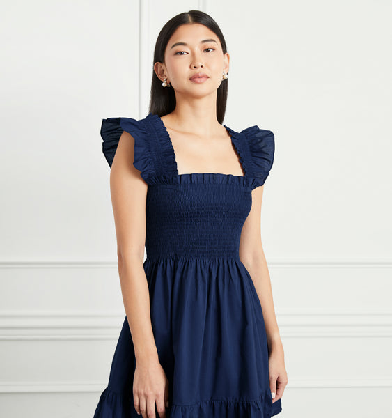 The Elizabeth Nap Dress - Navy Cotton