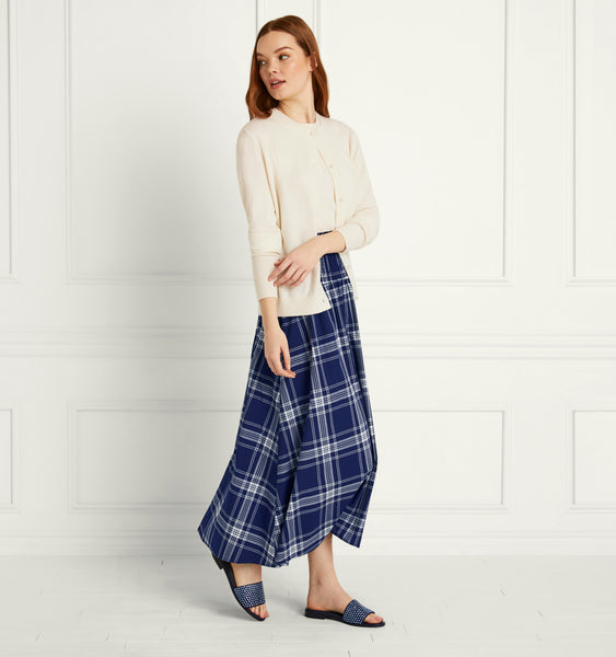 Vince check hotsell plaid wool skirt