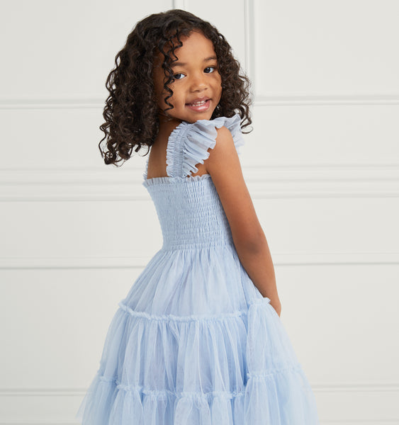 The Tiny Tulle Ellie Nap Dress | Powder Blue | Hill House Home - 3-4Y