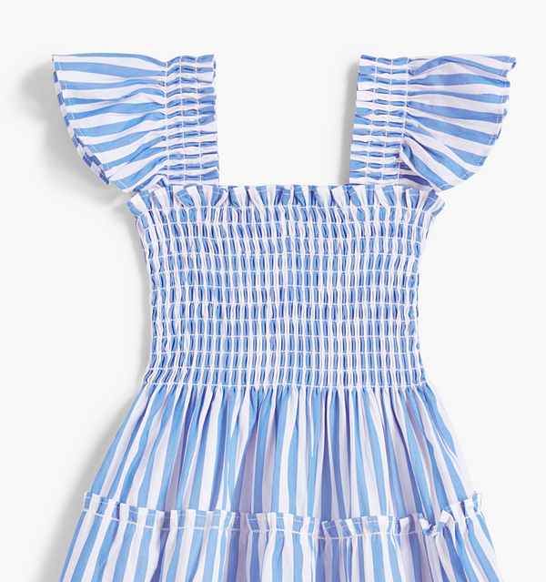 striped monogram dress