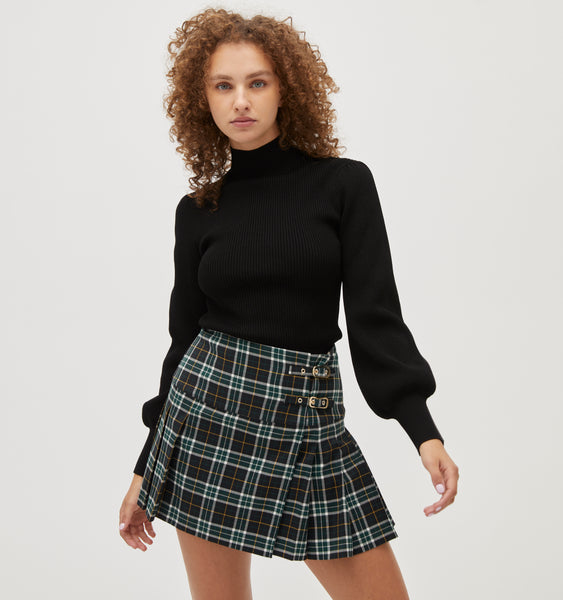 The Inola Skirt - Green Wallace Plaid – Hill House Home