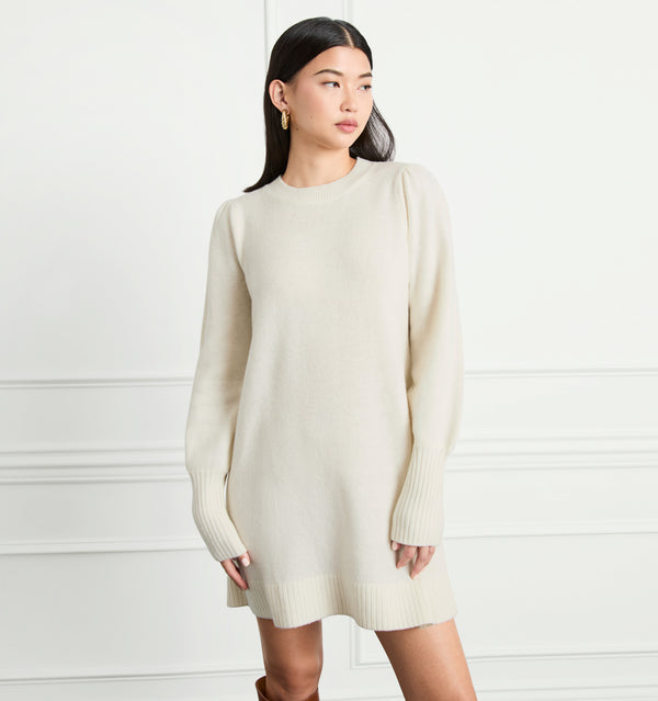 Felted Wool Knit Mini Dress - New - For Women